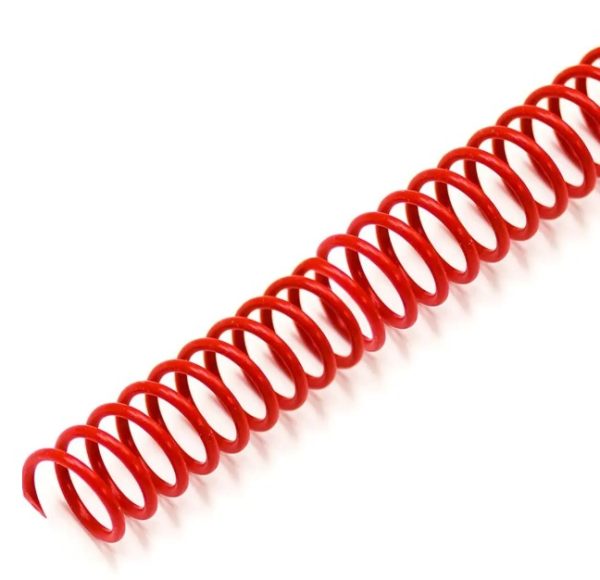 Spiralastic Plastic Coils 12" 6MM 1/4", Red