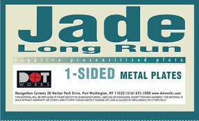 JADE 1 SIDED METAL PLATES